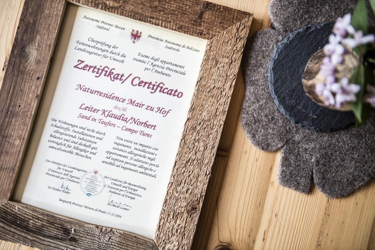 Naturresidenz Mair Zu Hof Sand in Taufers Exteriör bild